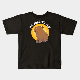 I'm judging you Capybara Cartoon Kids T-Shirt